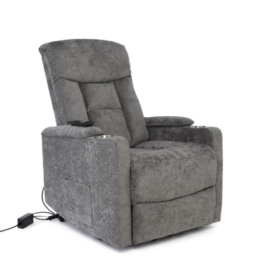 Πολυθρόνα με Μηχανισμό Relax- Ανάκληση Ηλεκτρική- Ύφασμα Γκρί